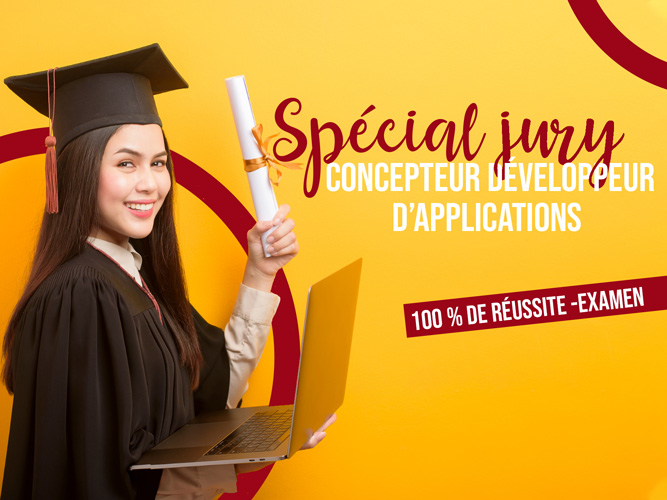 100% de réussite au jury Concepteurs Développeurs d’Applications - mars 2021